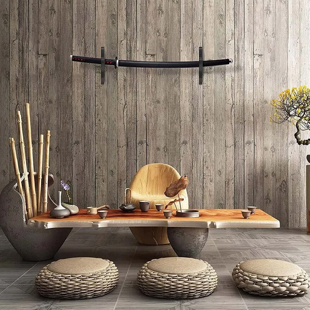 Wall Mount Wooden Sword Stand Holder Katana Tanto Wall Hook Hanger Display Rack