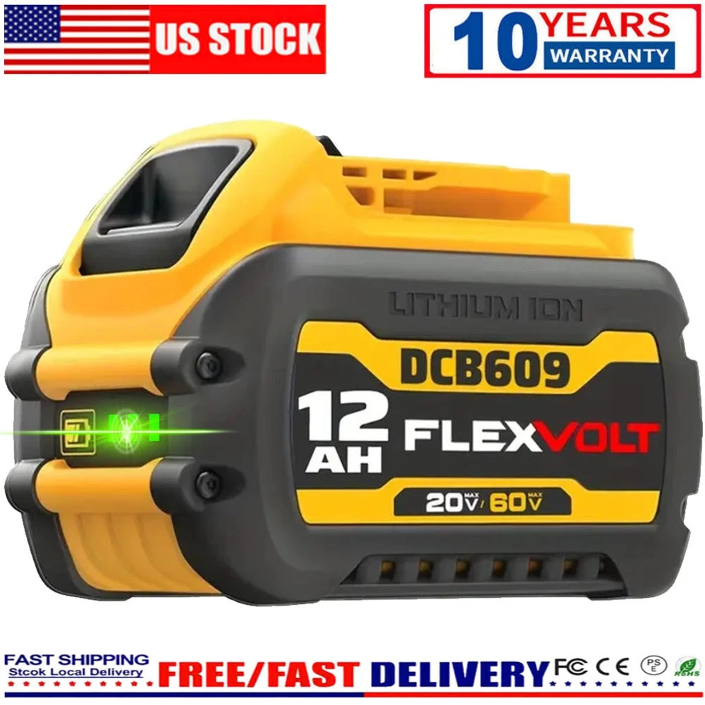 12.0AH DCB609-2 For DEWALT DCB612 20V/60V MAX FLEXVOLT 12Ah Li-Ion Battery NEW