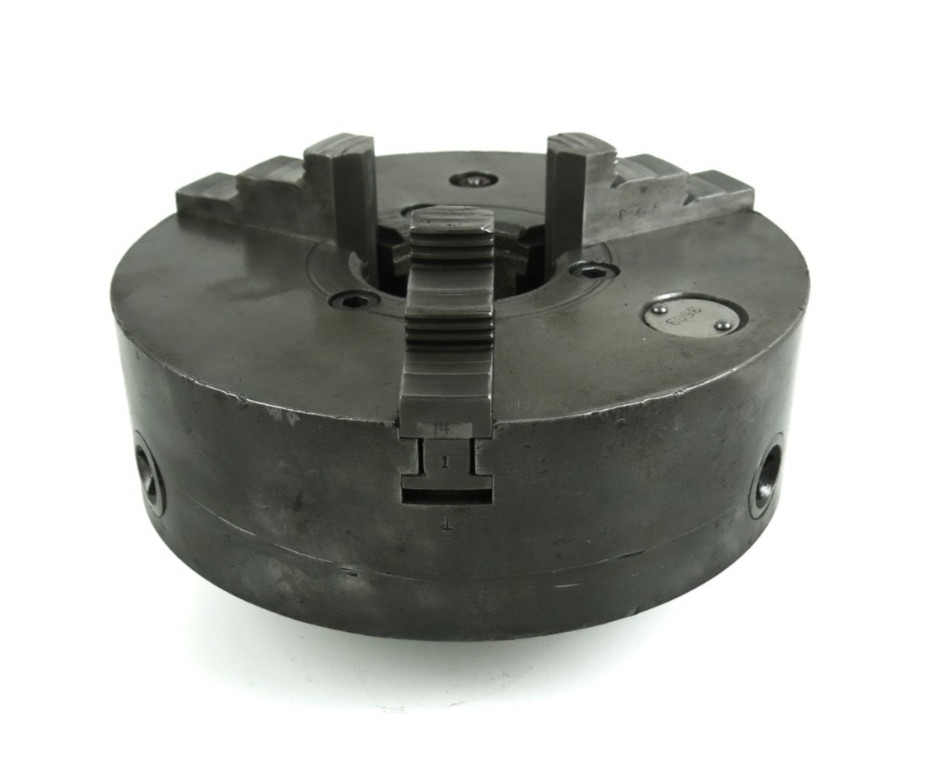 9" Cushman Lathe Chuck 3509 w/ South Bend 14-1/2" 16" Back Plate 2-3/8" x 6TPI