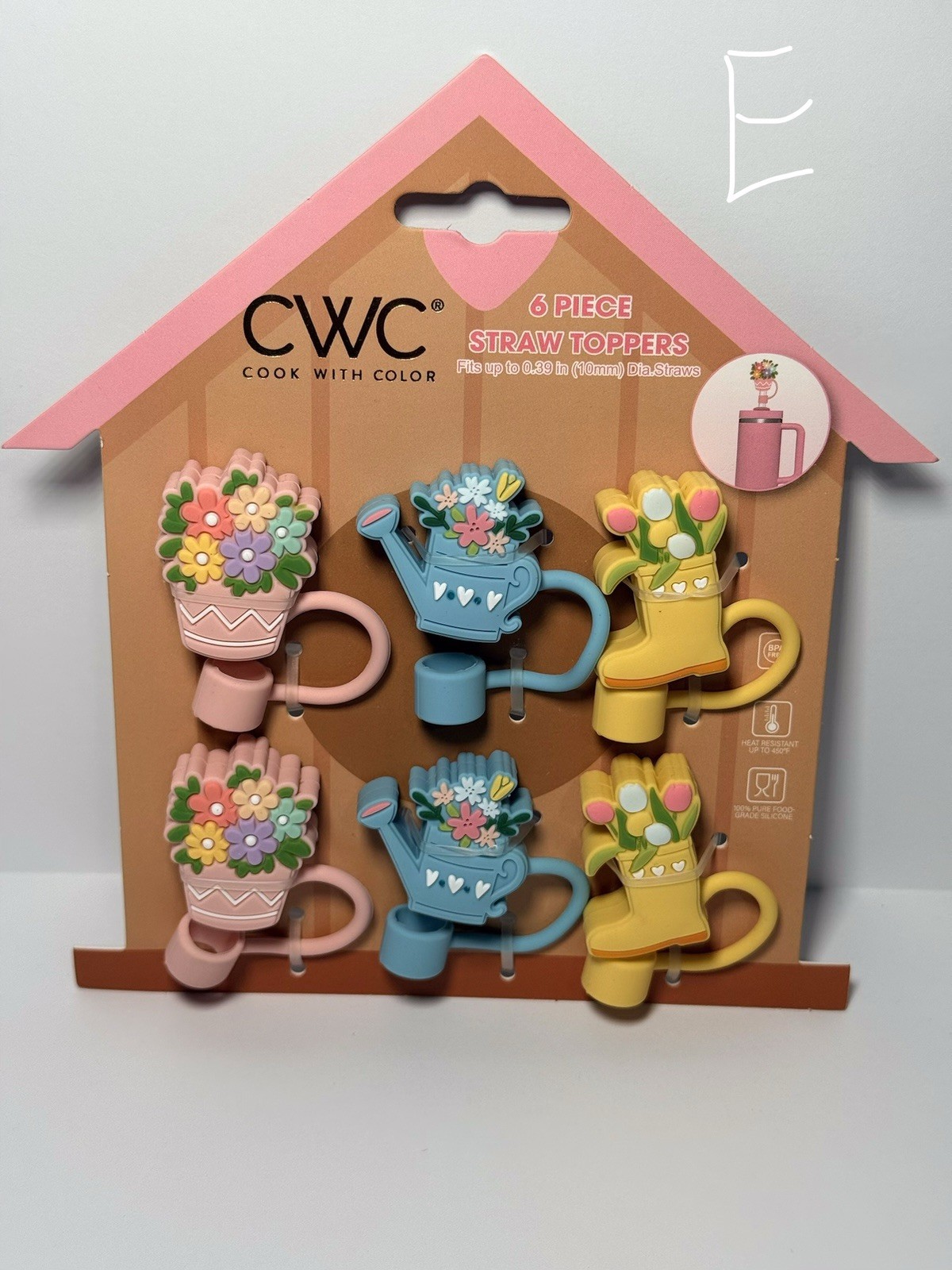 Cook With Color (CWC) EASTER SPRING Straw Toppers Covers BNWT | 6 DIFFERENT SETS