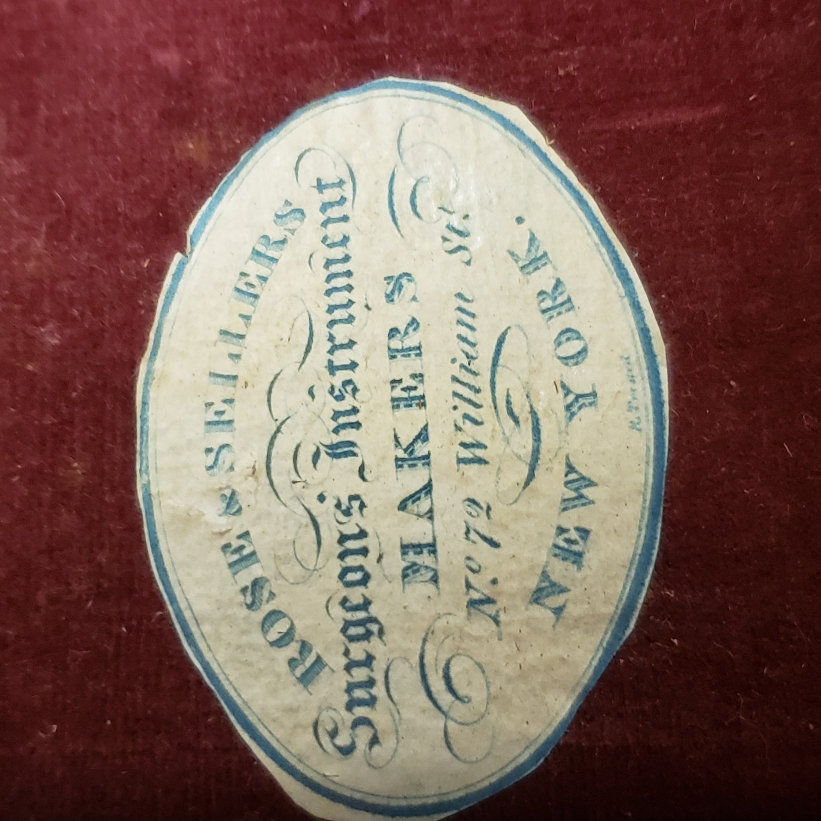 CIVIL WAR SURGICAL KIT ROSE & SELLERS NEW YORK 1822 to 1845 SURGEON INSTRUMENTS