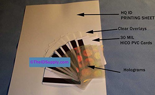 Custom PVC ID Card Maker Kit - Business - Cosplay Fake Inkjet Printer Holograms