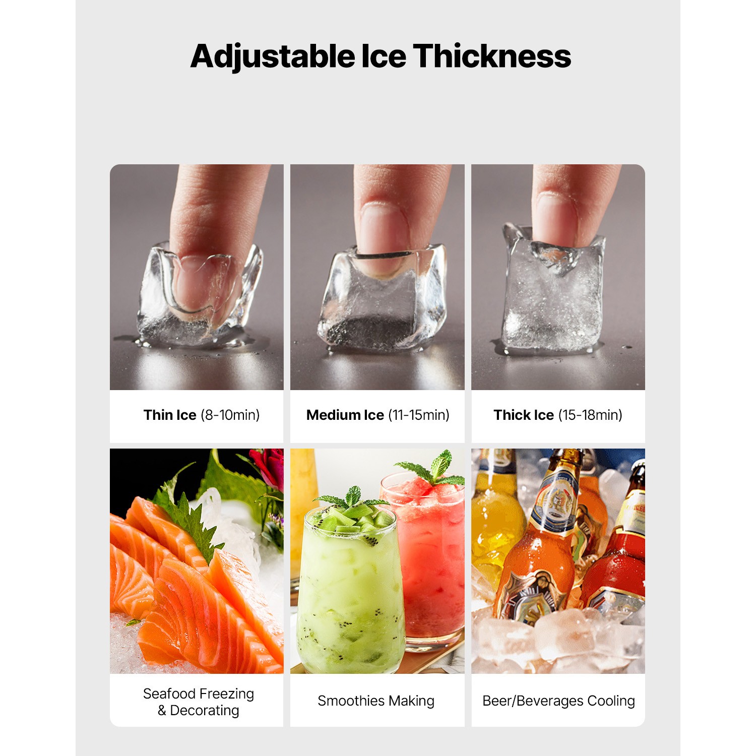 Uimoso Commercial Ice Maker Machine - Produces 300 lbs/Day with Self-Cleaning