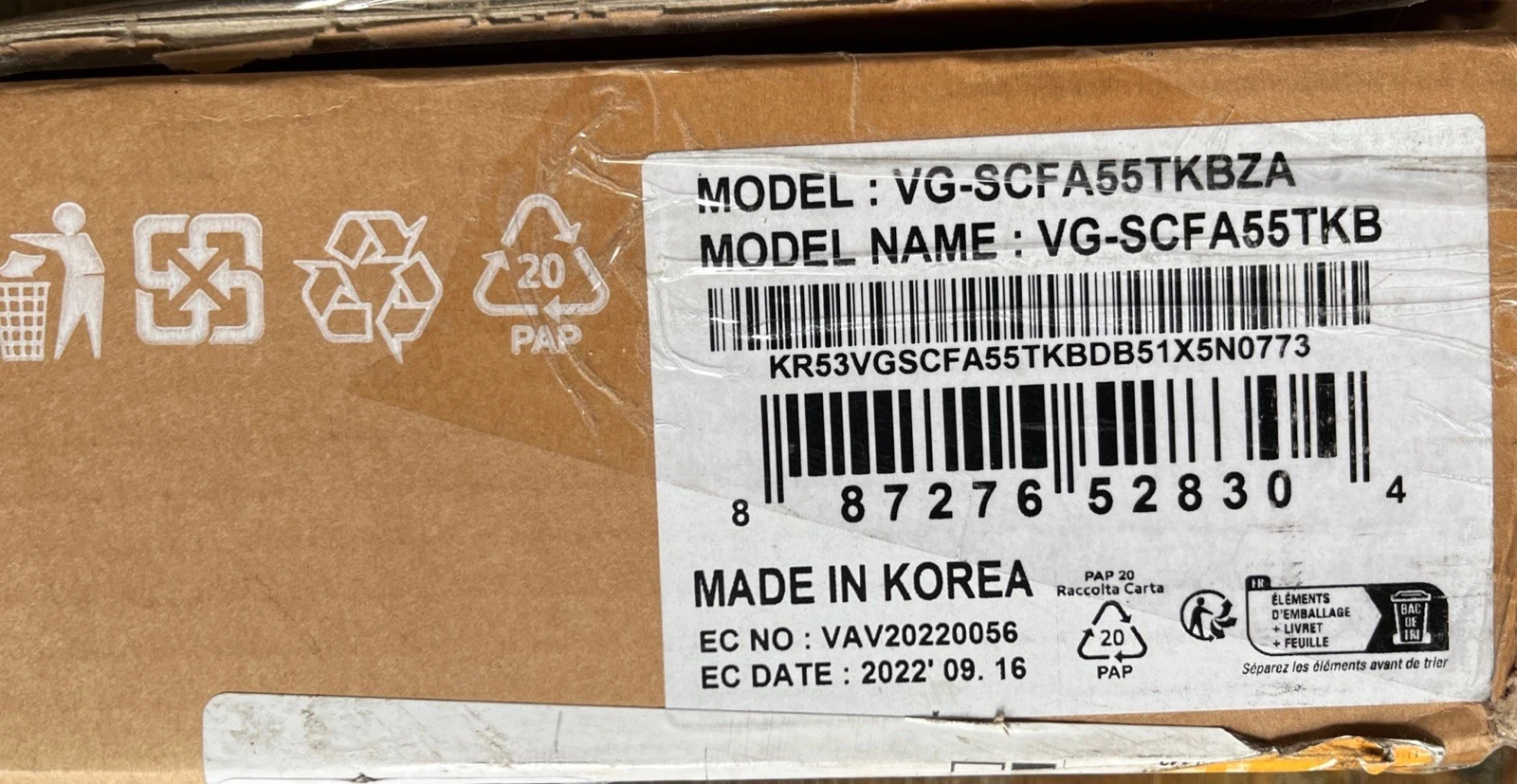 Samsung VG-SCFA55TKBZA 55" The Frame Customizable Bezel Modern Teak TV Frame