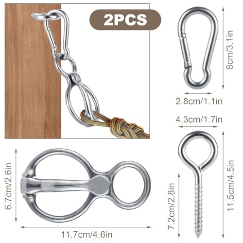 SHUESS 2 Pack Horse Tie Ring, Blocker Tie Ring for Horses, Horse Tack and