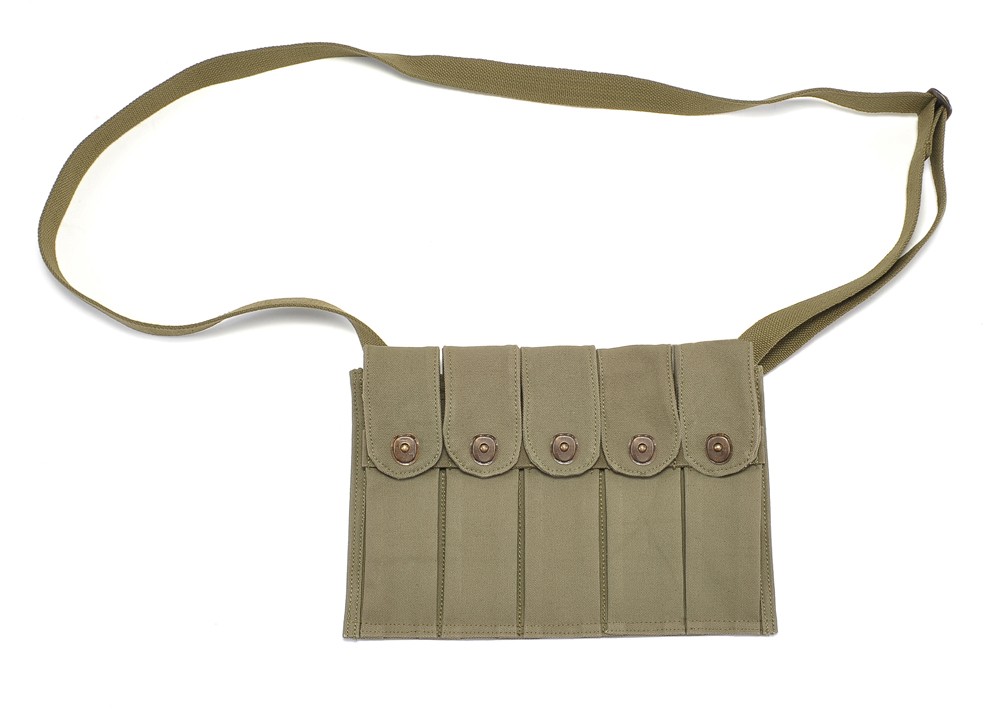 WW2 Rigger Made M1 Carbine 5 Cell Magazine Pouch with Shoulder Strap JT&L 1944