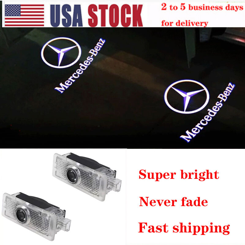 2 LED Door Courtesy Light Ghost Shadow Laser Projector For Mercedes-Benz CLS/CLA