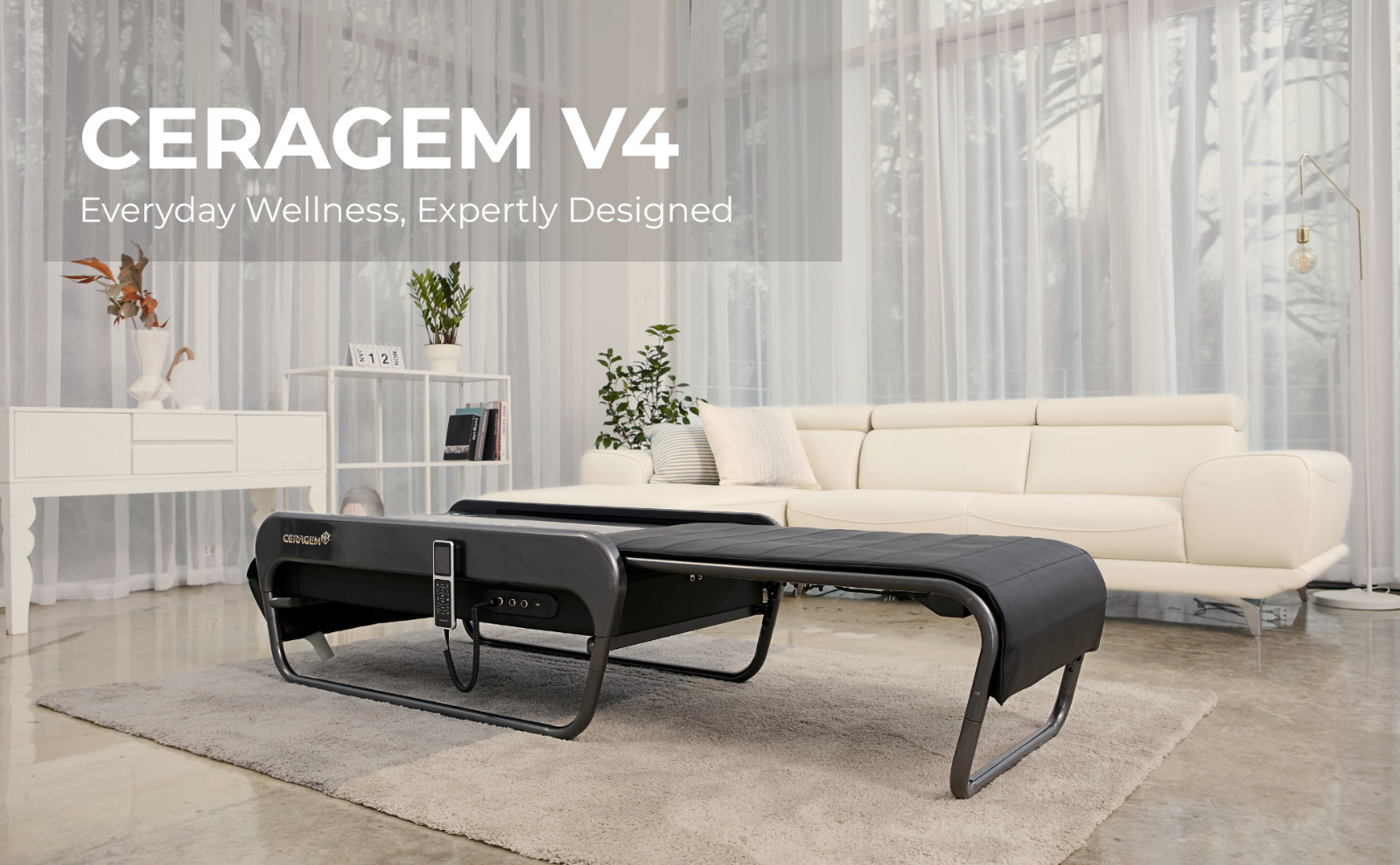 Ceragem Master V4 Thermal Massage Bed (White) with 1 Years Warranty - Open Box