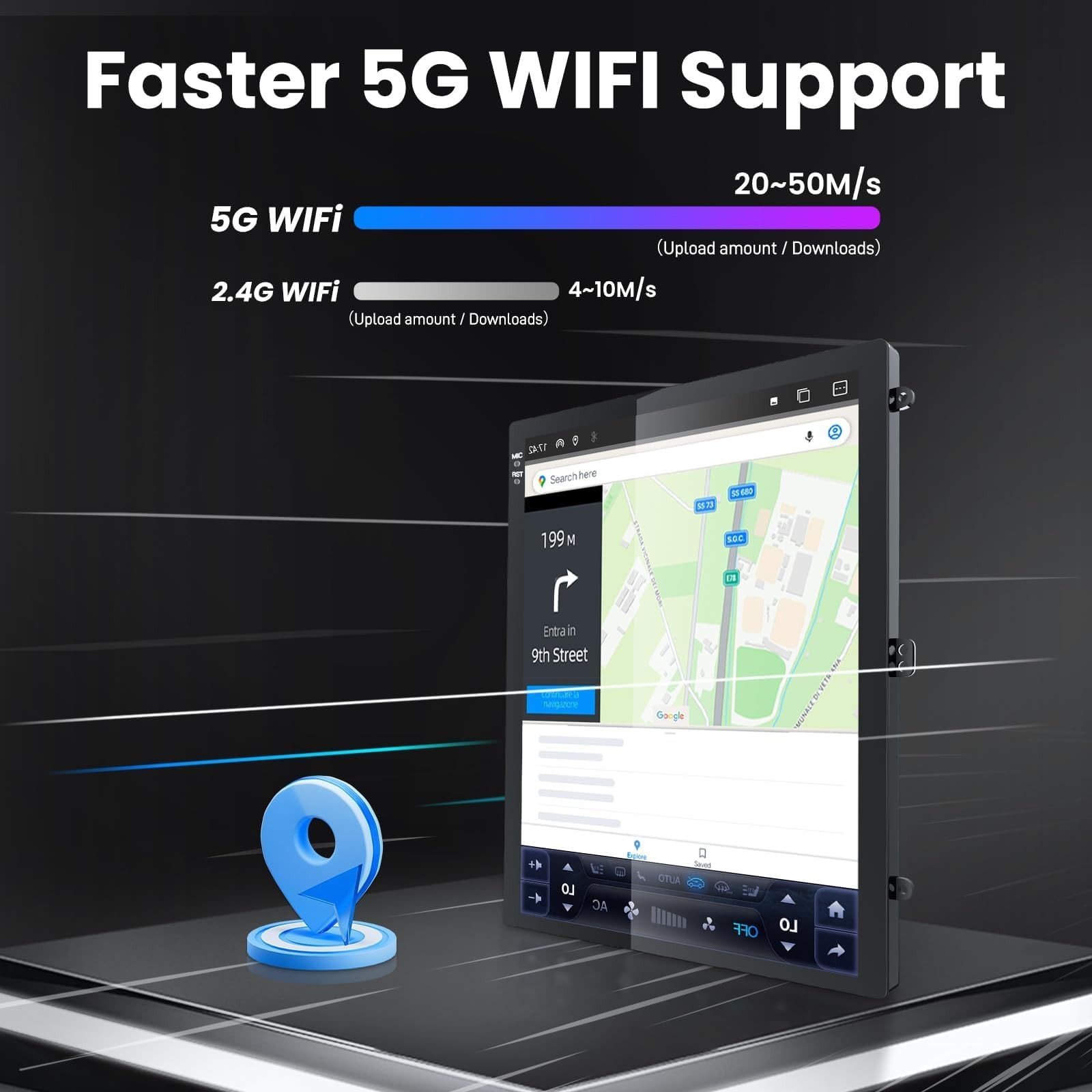 4+64G Car Radio Stereo Carplay Android 13 for Cadillac ATS XTS SRX CTS 2013-2018