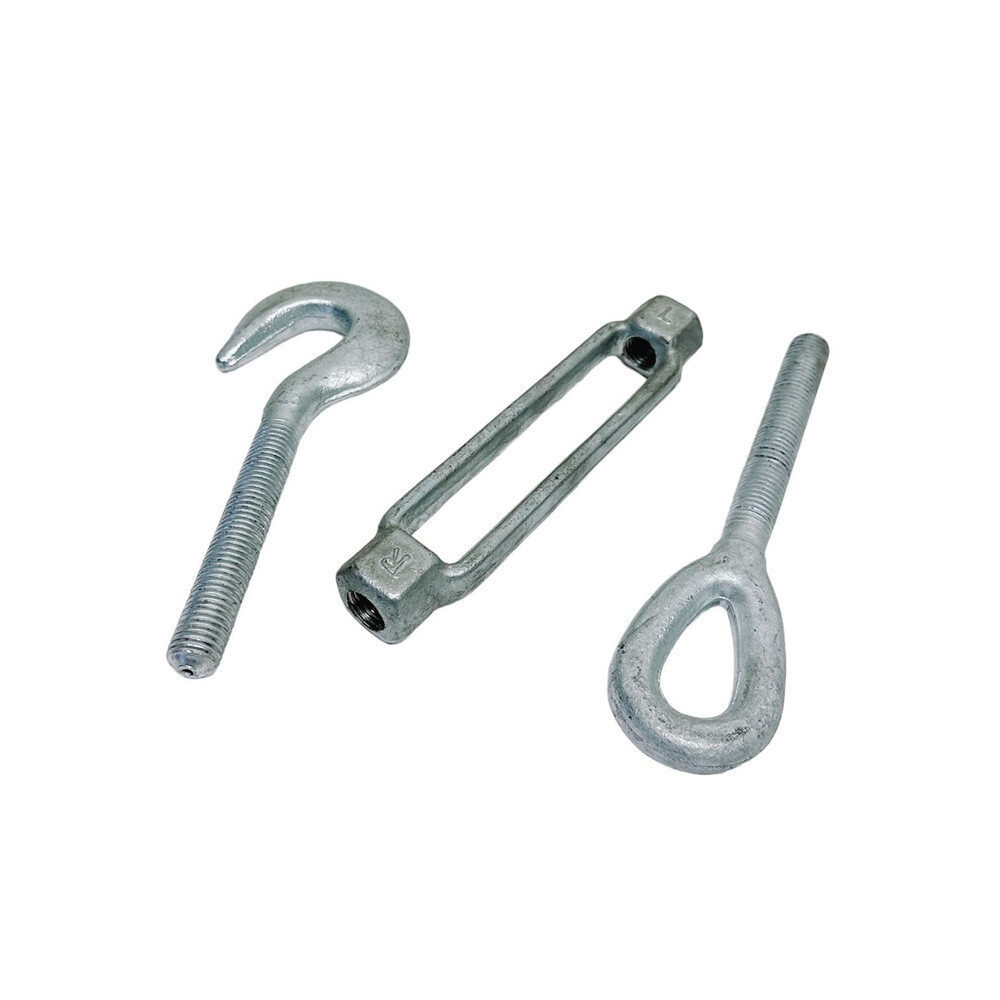 3/4" x 6" Hook Eye Galvanized Turnbuckle Pulley Drop Forged 3,000 Lbs WLL