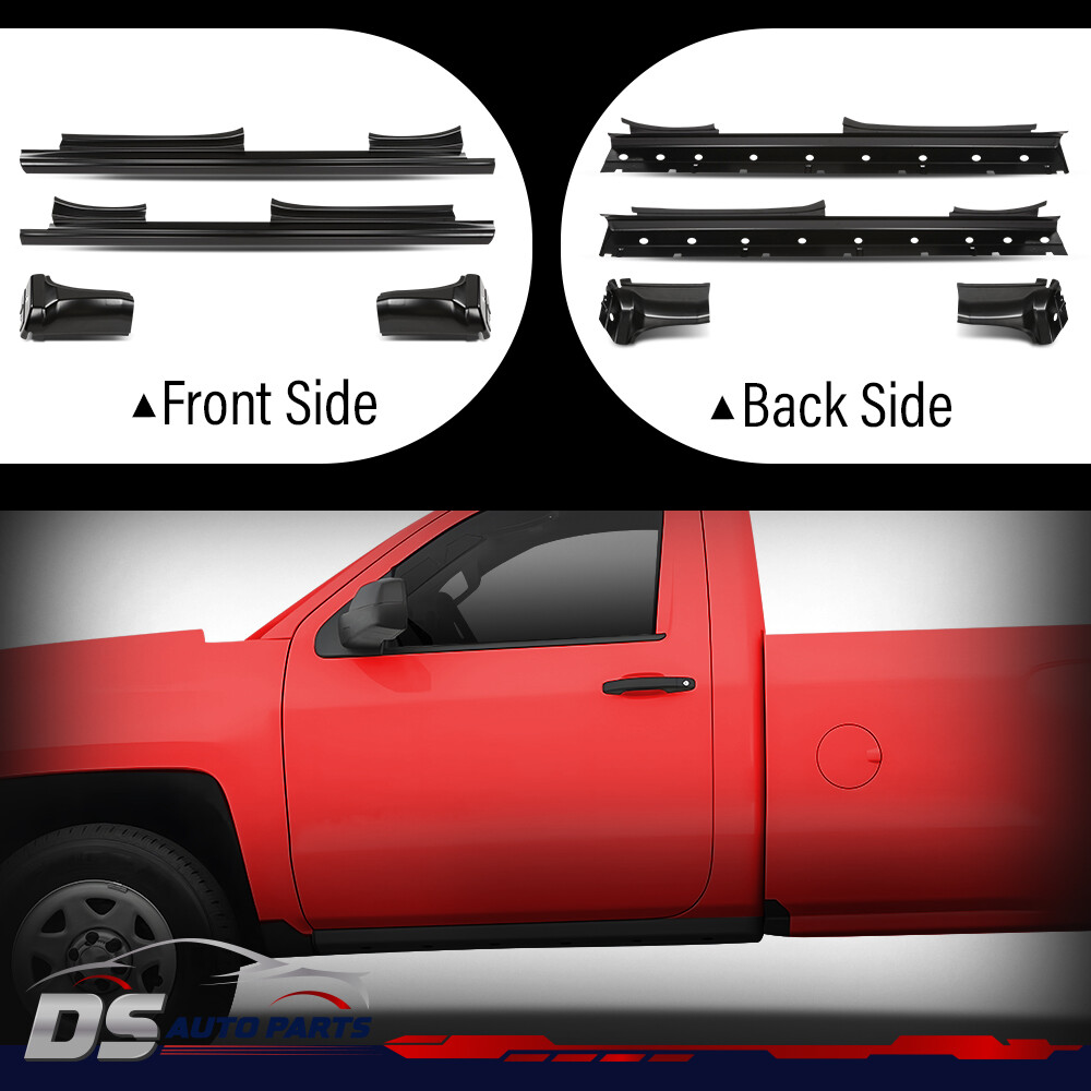 Fit For 14-18 Chevy Silverado GMC Sierra Double Cab Rocker Panels & Cab Corners