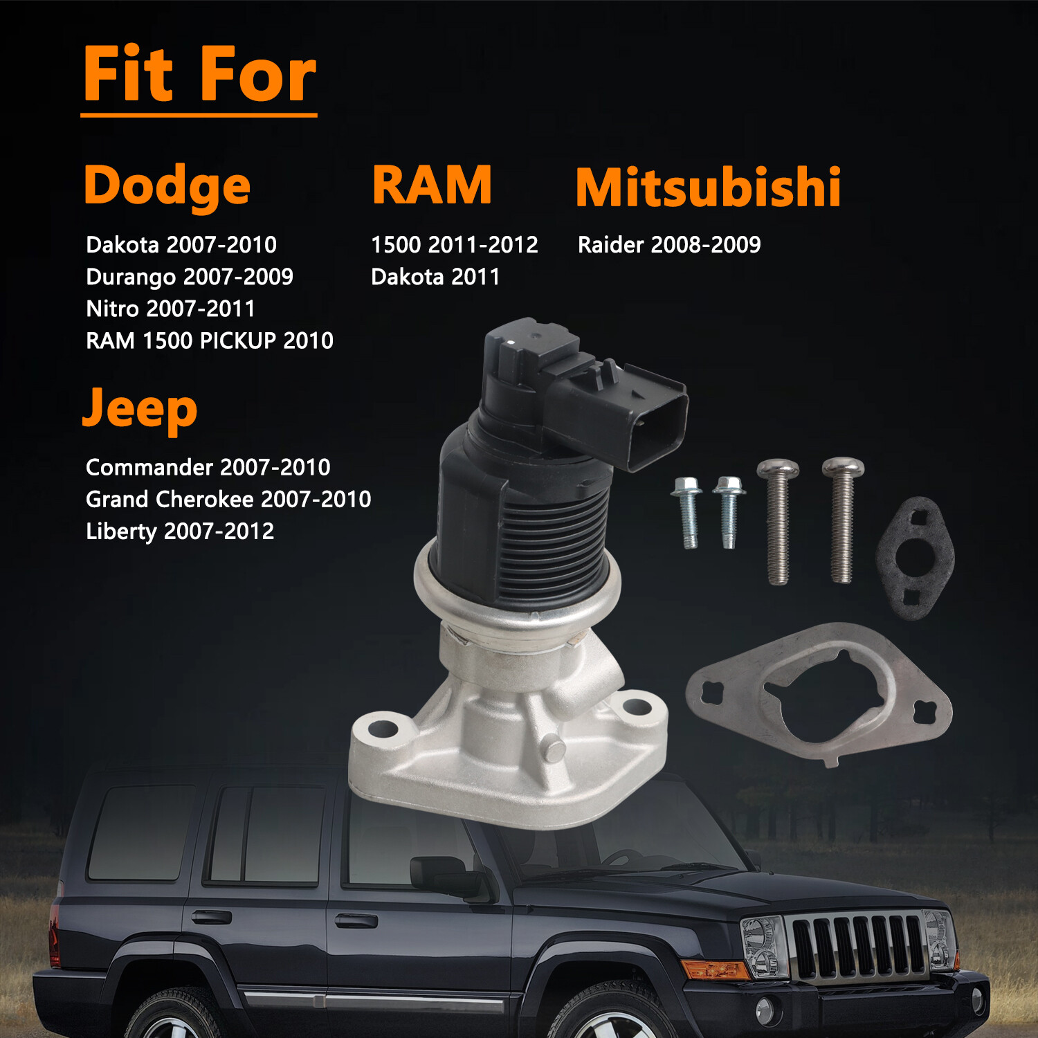 EGR Valve EGV1150 For 07-12 Jeep Liberty Dodge Dakota Durango Nitro Ram 3.7L