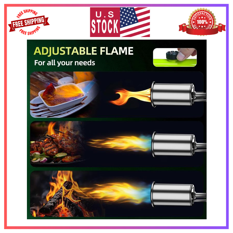 SEESE Powerful Propane Torch Gun,Kitchen Cooking Torch With One-Touch Max Fir...
