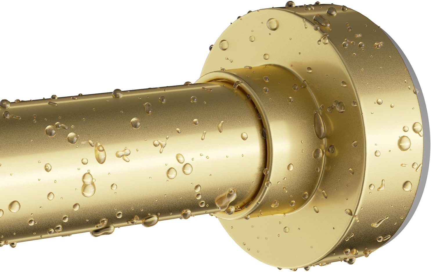 Gold Shower Curtain Rod 34-82 Inches(2.8-6.8Ft) Never Rust Adjustable Shower Rod