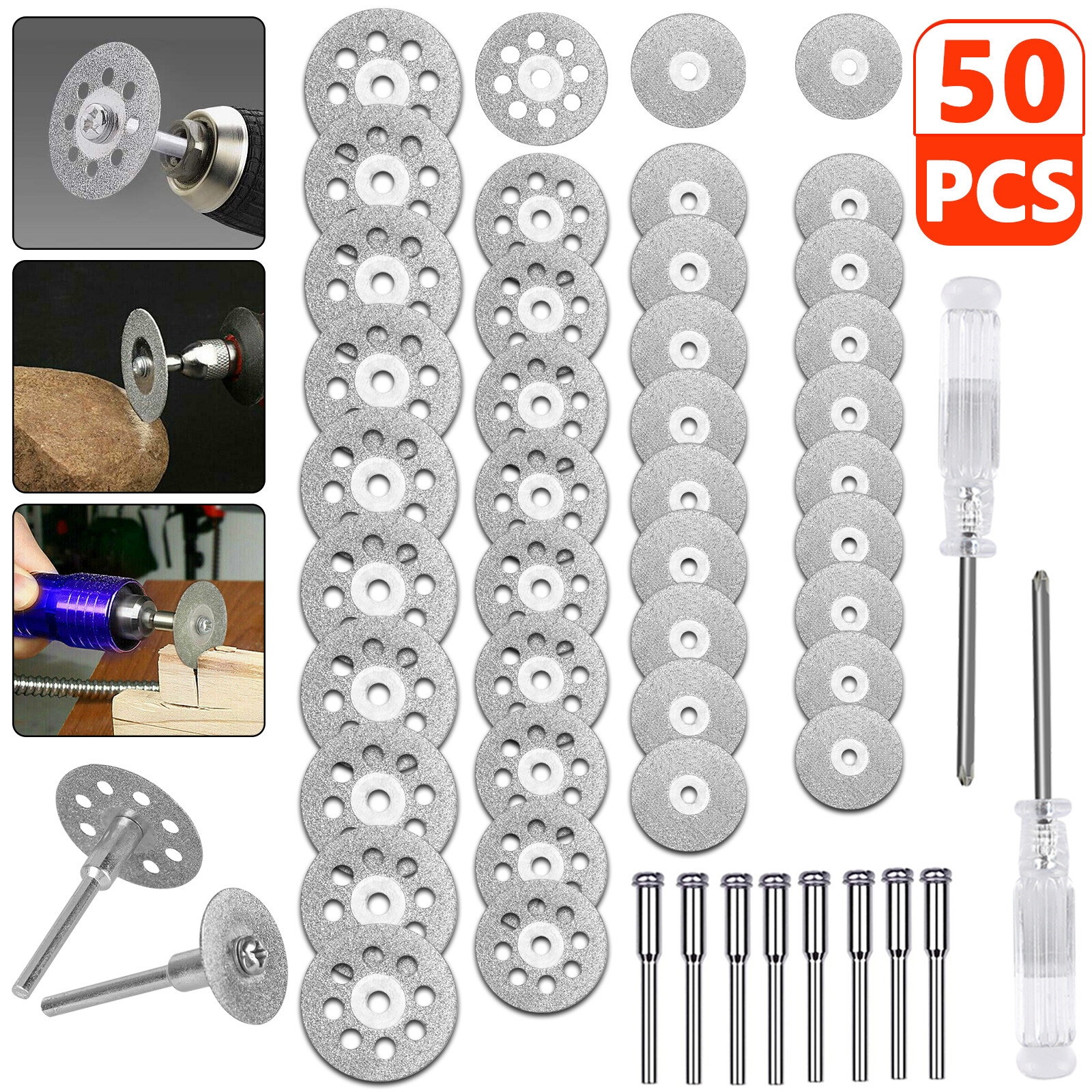50x Diamond Cutting Wheel For Dremel Rotary Tool Die Grinder Metal Cut Off Disc