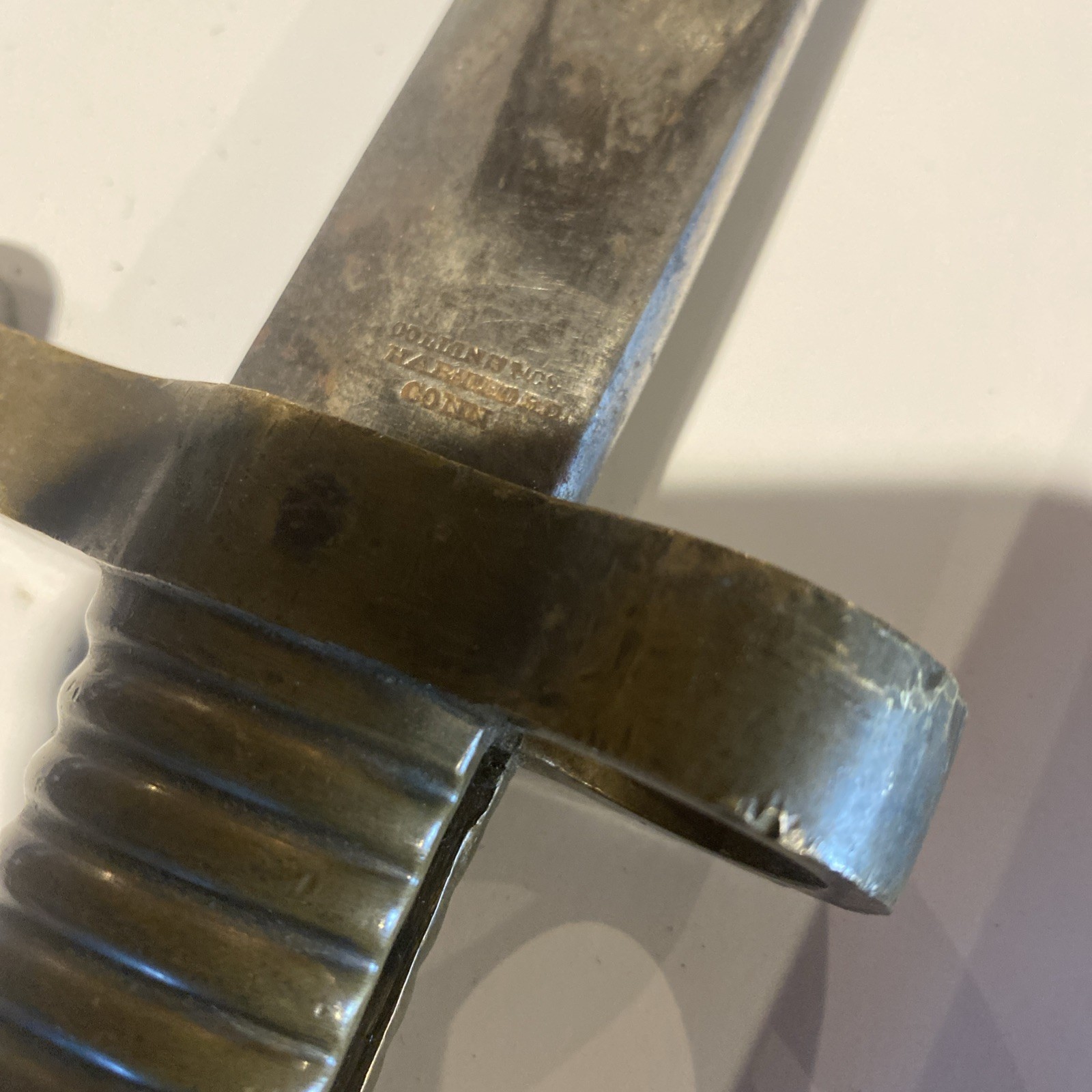 US Navy Rifle Model 1861 Collins Plymouth Whitneyville Saber Bayonet + Scabbard