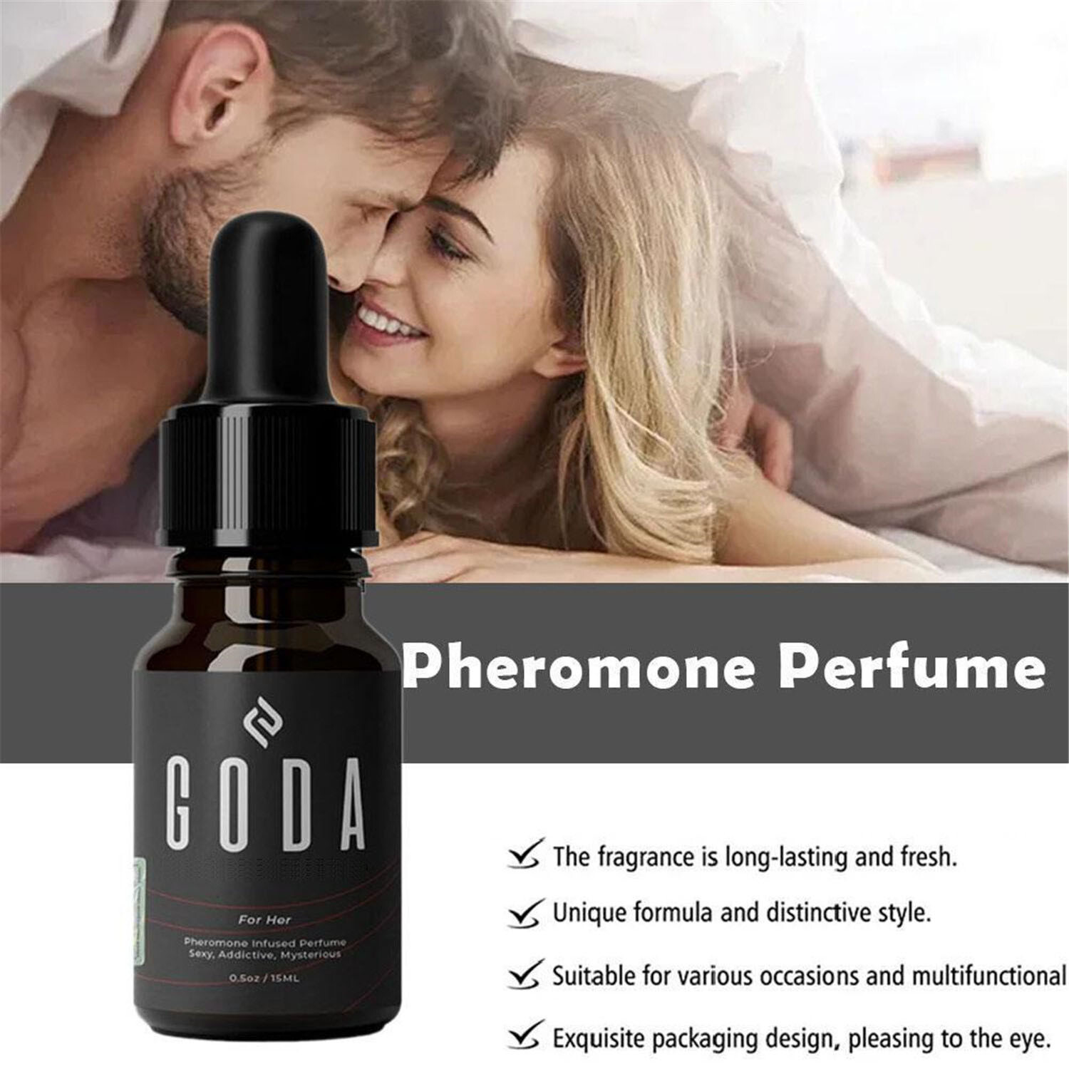 GODA For Her Pheromone Perfume For Women Long Lasting with Jasmine and Rose 15ml