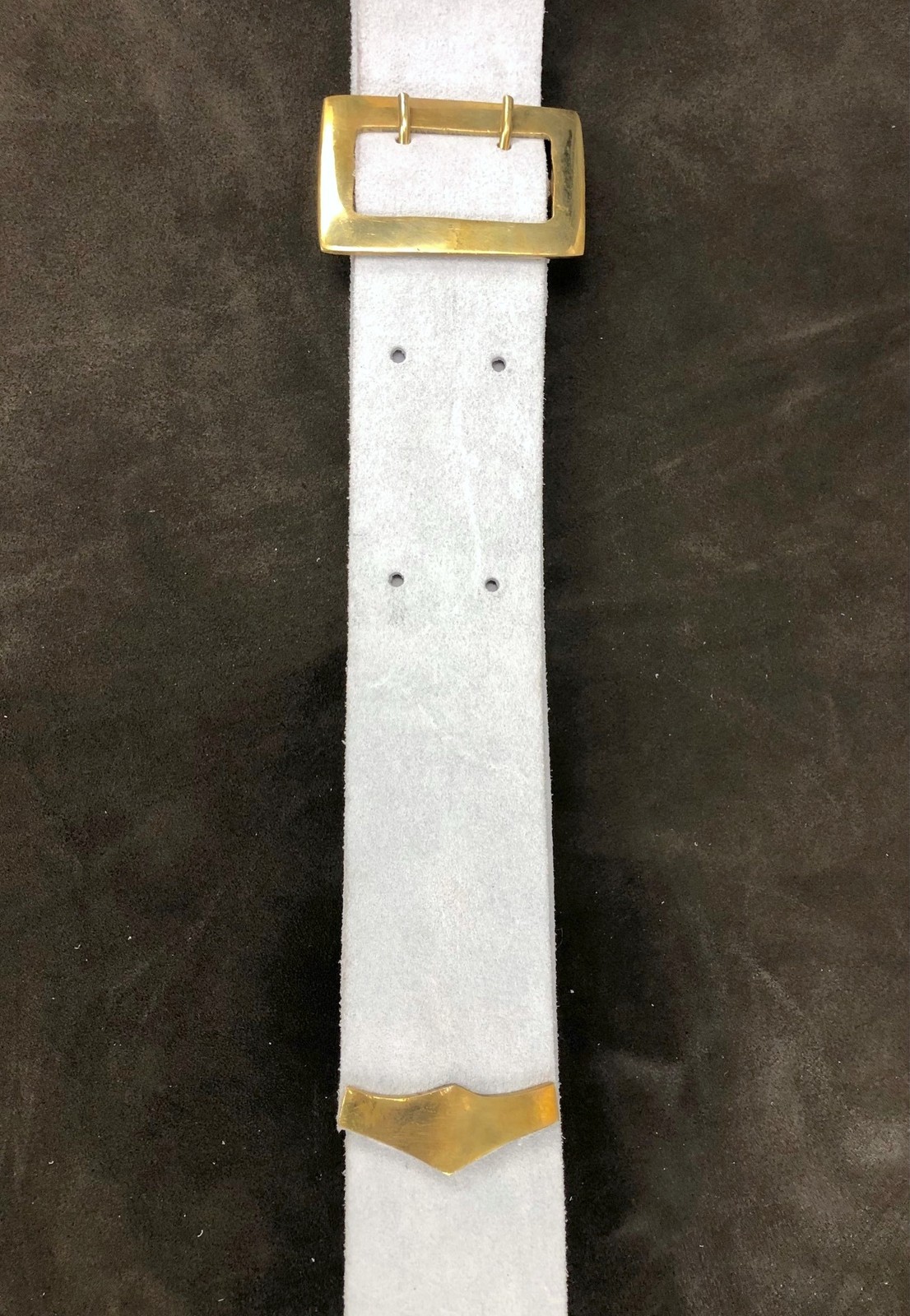 White Buff Leather Cavalry Carbine Sling with Clip