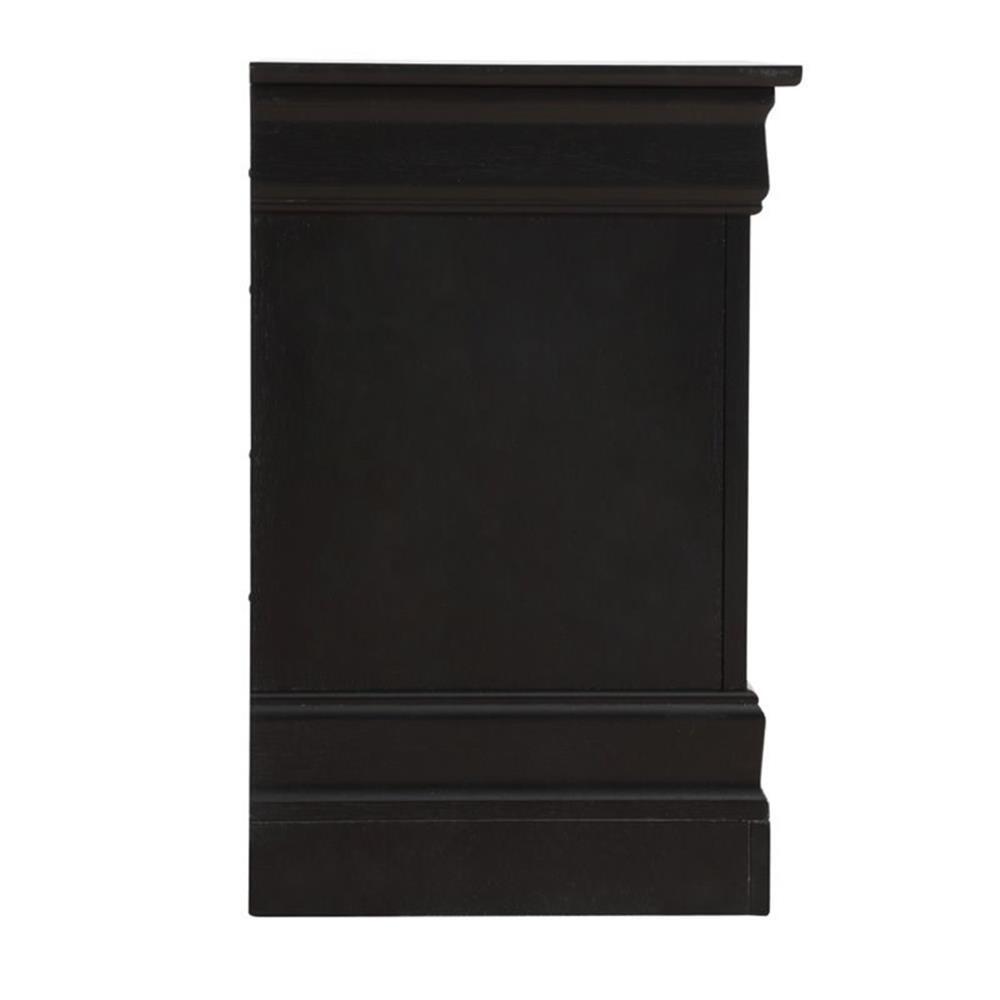 Glory Furniture Louis Phillipe 2 Drawer Nightstand in Black