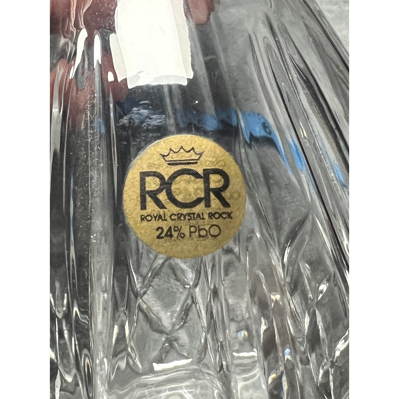 RCR Italian Lead Crystal Decanter With Stopper 24% PbO Clear 11 Inch