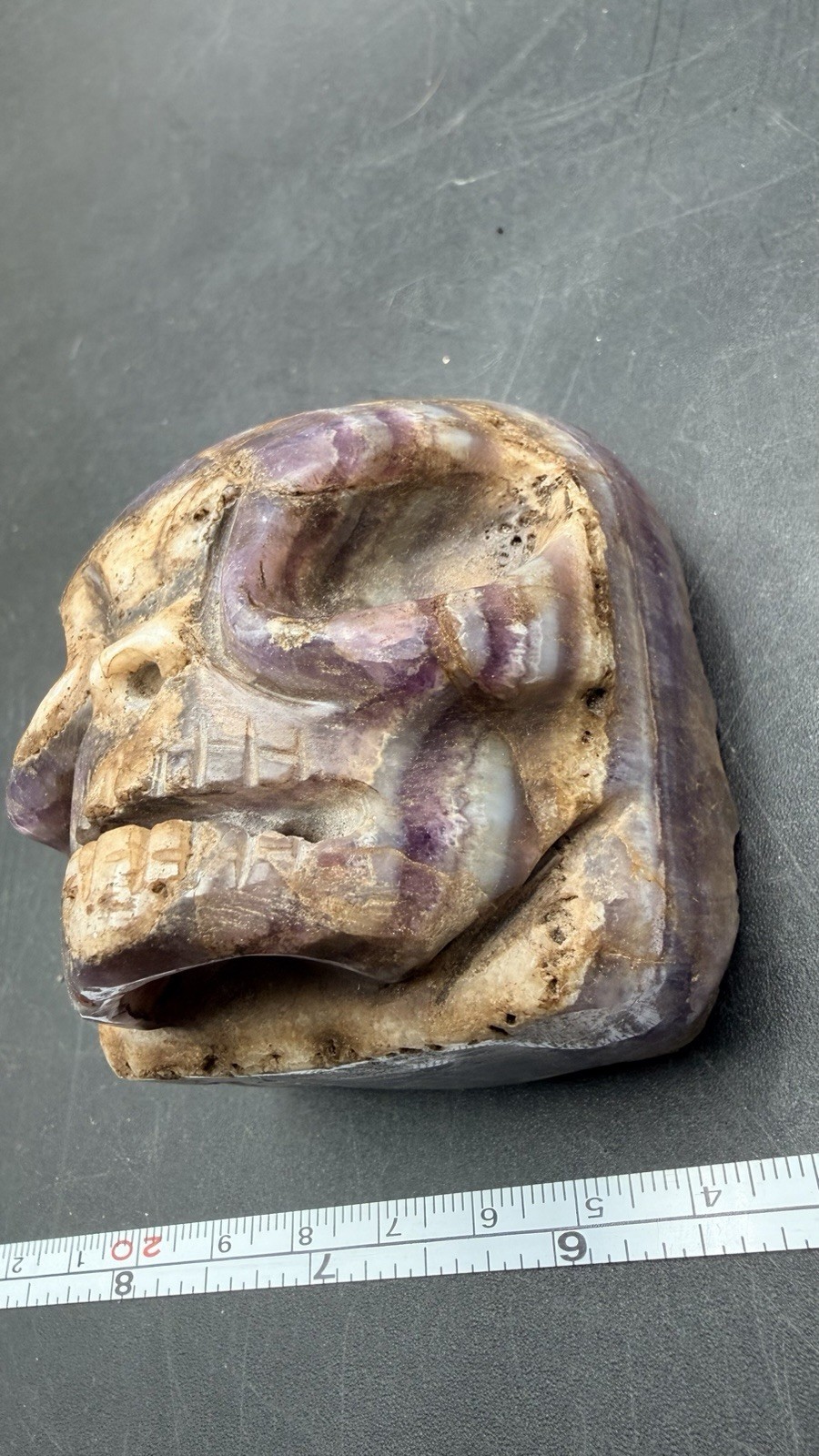 Crystal skull Amethyst Ancient Aliencarving Guerrero Mexico Ojuelos