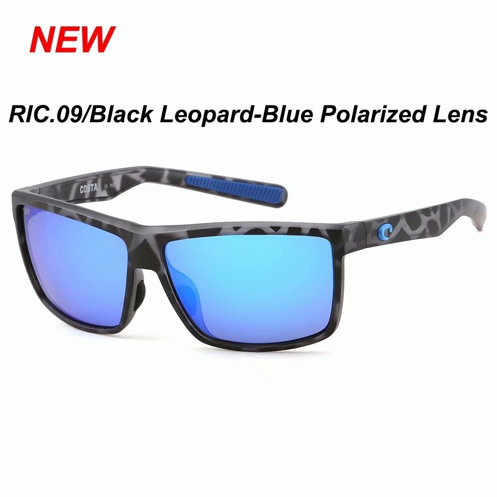 Costa Del Mar Rinconcito Leopard print black Frame/BLUE Polarized Lenses