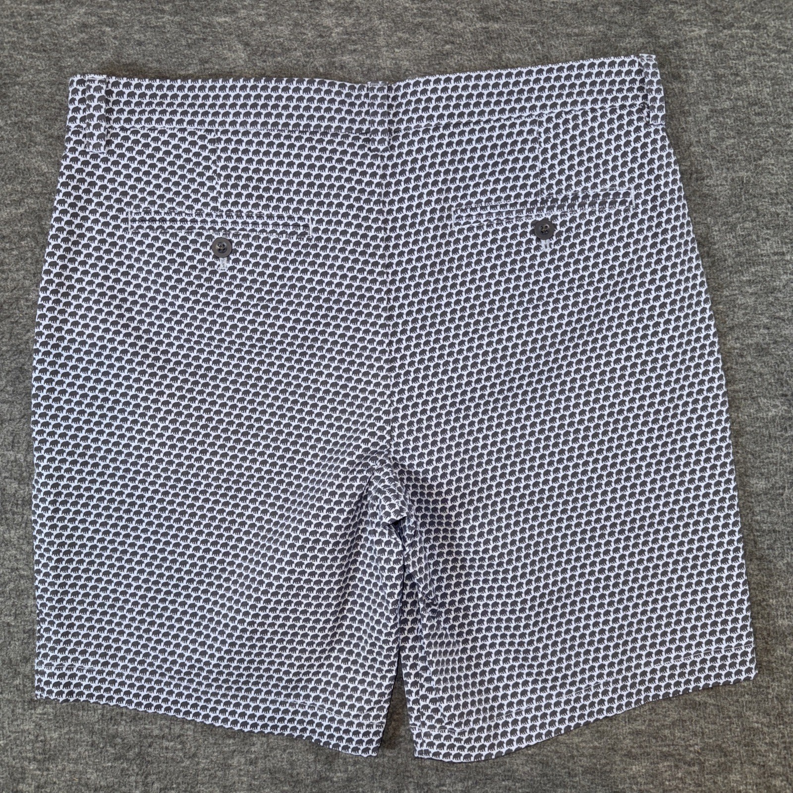 Vineyard Vines Men On The Go OTG Short Performance Bear Print Lavender Sz 32 NEW