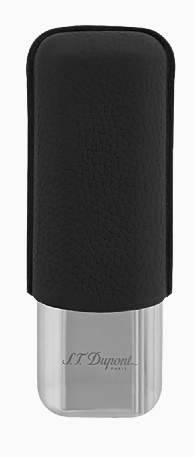 S.T. Dupont Leather & Metal Adjustable Cigar Case For 2 Cigars 183260 New In Box