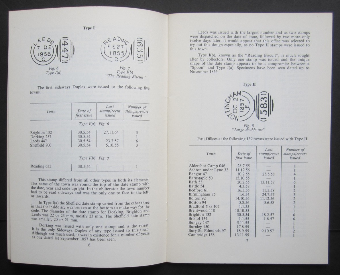 Sideways Duplex Cancellations of England & Wales. reference guide 1975.