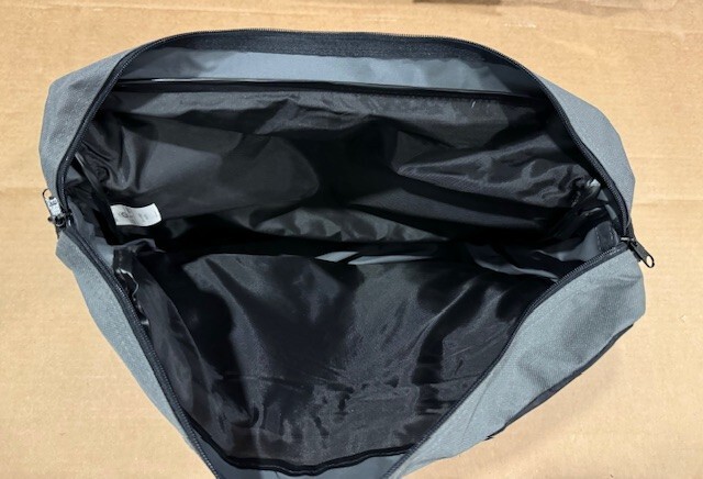 Rare Vanguard Records LP Bag Grey canvas w/ pockets and zippers and clips