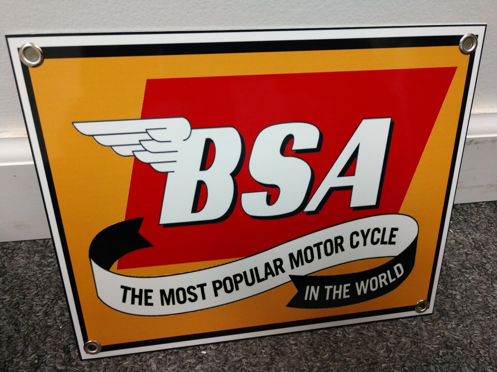 BSA motorcycle sign