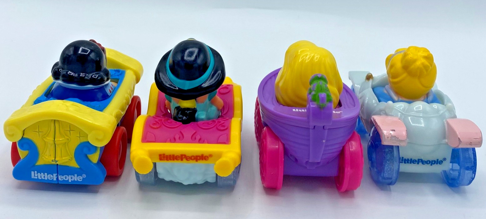 Fisher-Price Little People Princess Wheelies Lot of 4 Disney Cars 2013