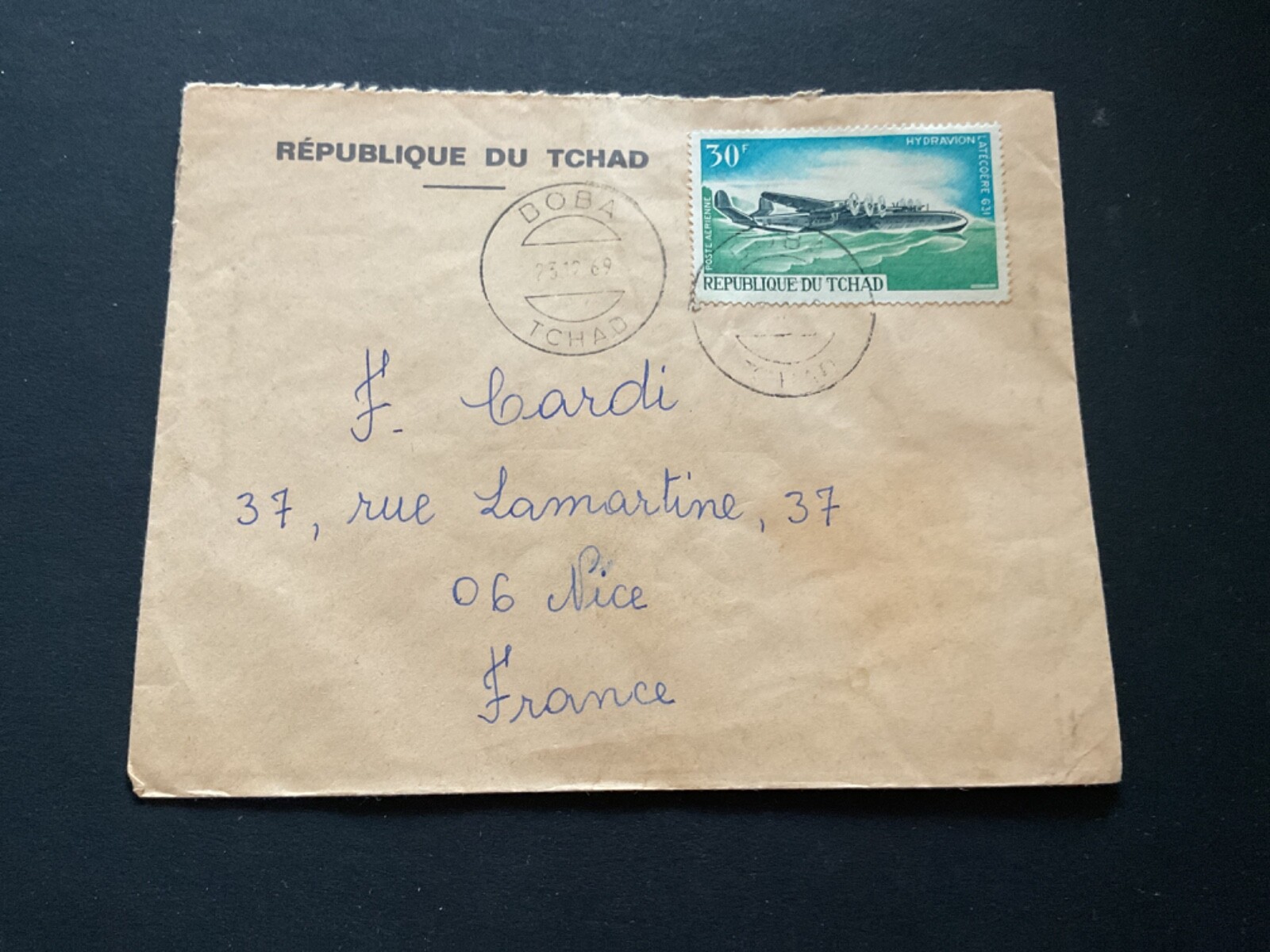 Republic of Chad stamps cover A22718