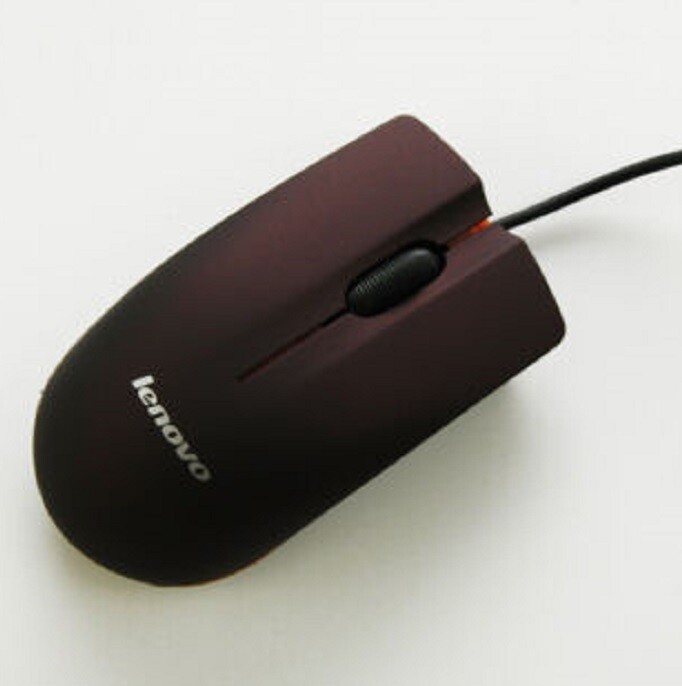 Lenovo M20 Mini Business Portable USB Wired Optical Mouse For PC Laptop Computer