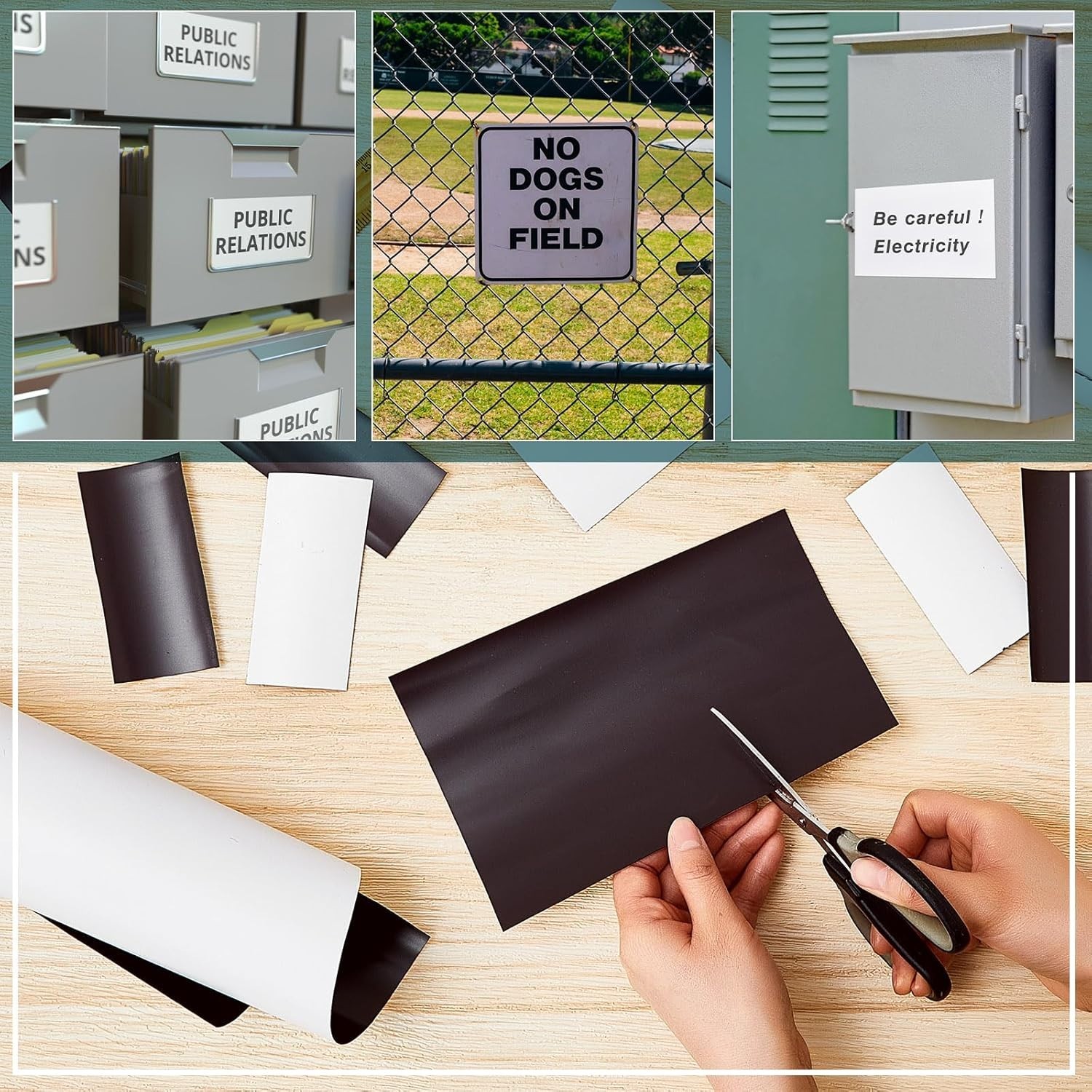 24 Inch X 10 Feet, 30 Mil Blank White Surface Magnet Sheets Magnetic Roll Printa