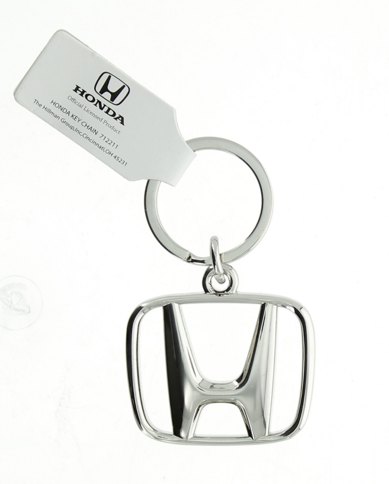 Honda Key Chain Emblem Metal 712211 Honda Logo Key Ring, Silver