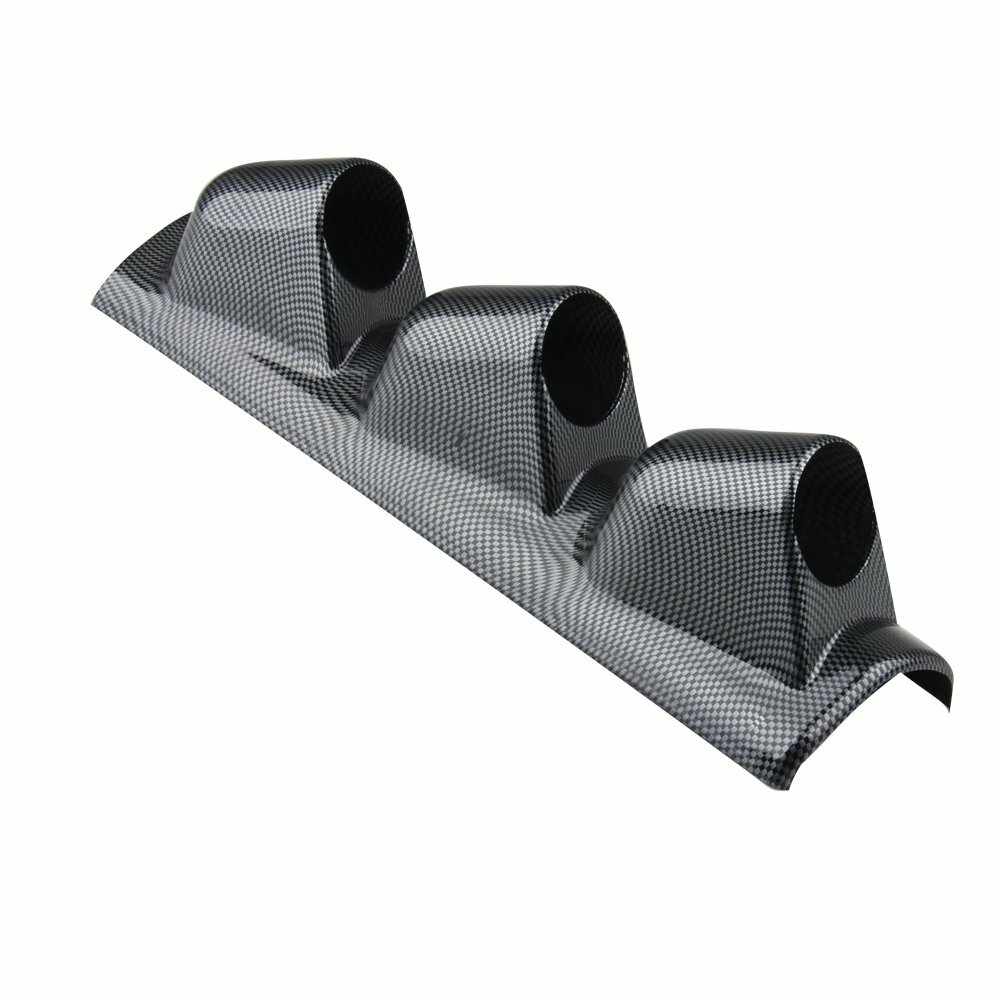 2" 52mm LEFT HAND DRIVE Pod A Pillar Triple 3 Hole Mount Gauge Holder Carbon