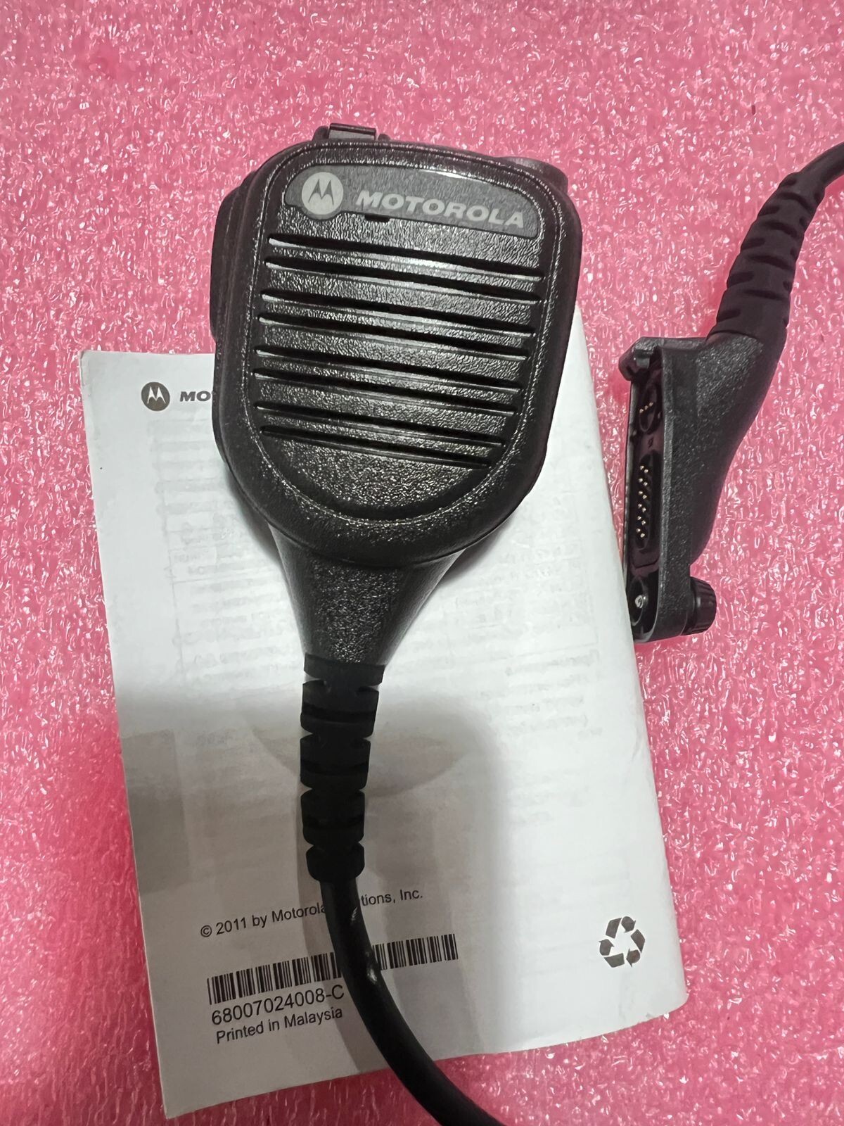 Motorola PMMN4060B Remote Speaker Mic 24"  RSM 3.5mm Ear Jack APX 3000/6000/7000