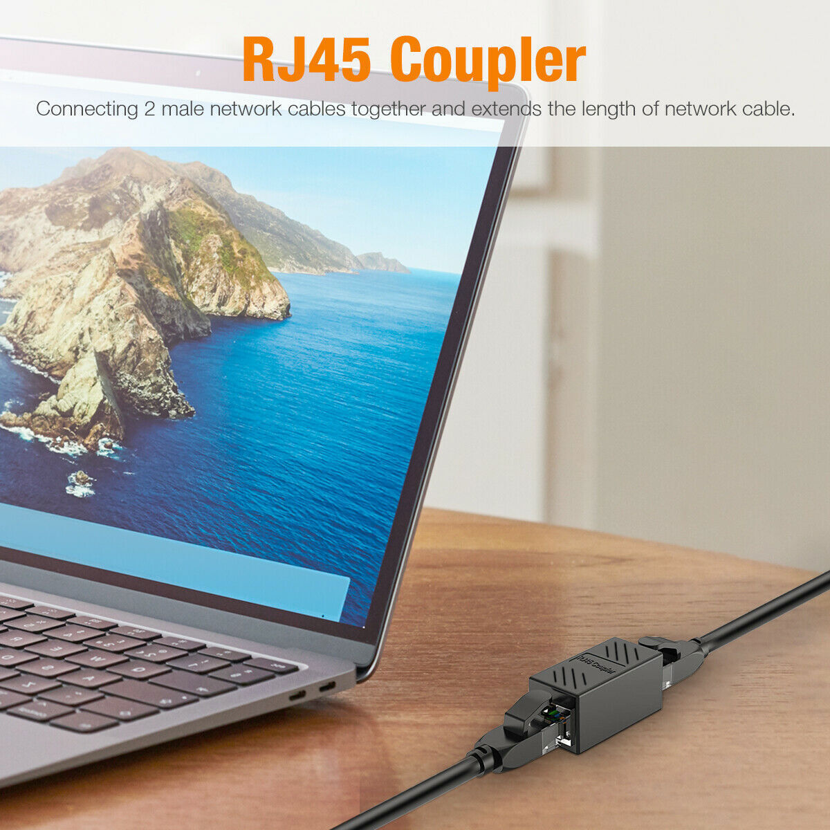 1-5PACK RJ45 Inline Coupler Cat6/Cat5e Ethernet Network Cable Extender Connector