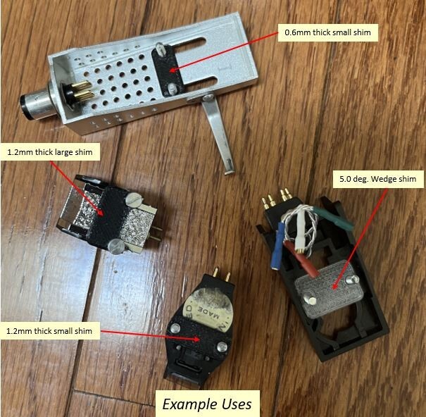 Assorted Turntable Cartridge Headshell Mounting Spacers / Shims