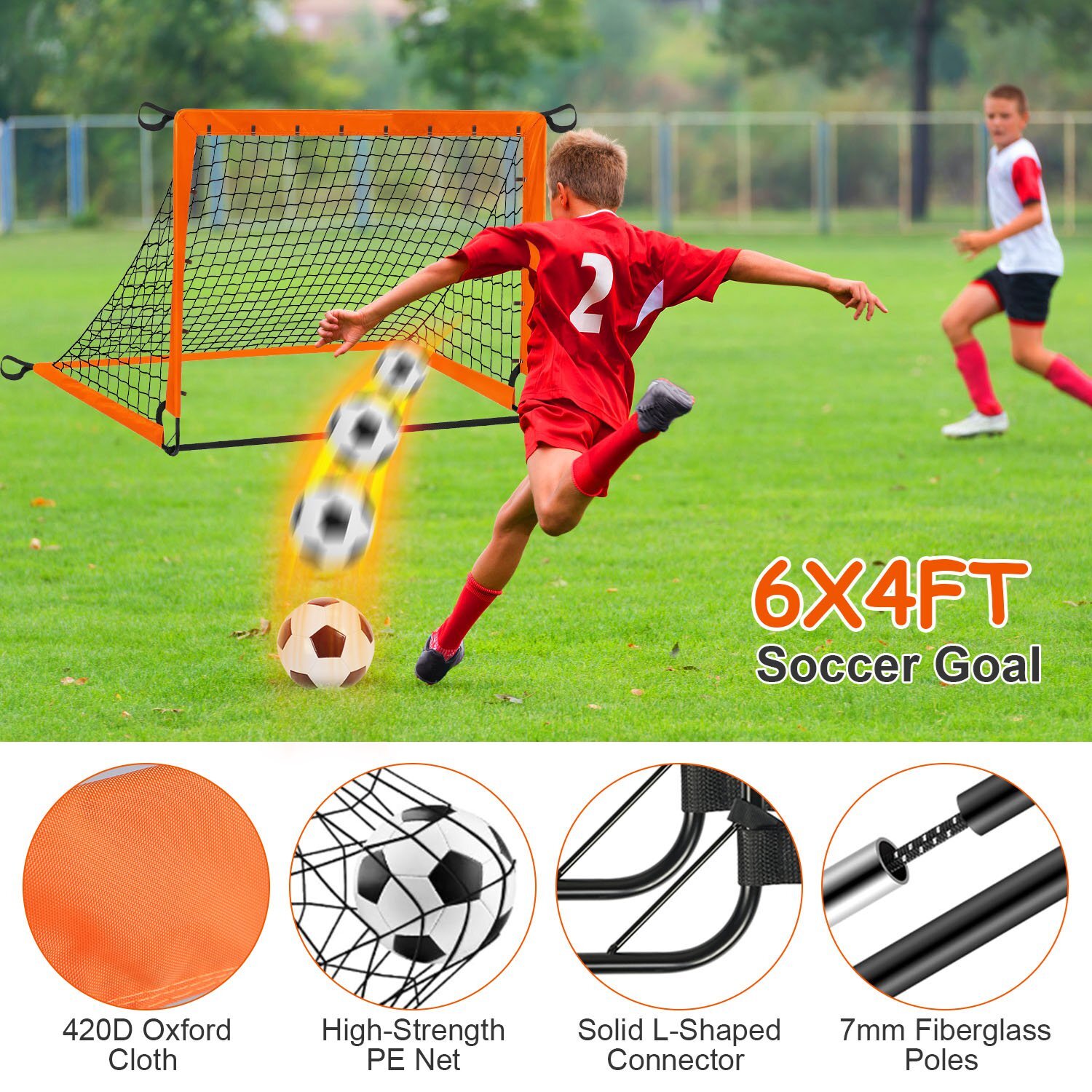 Kids Soccer Goals Toy Garden Soccer Training Equipment Kids Yard Sport Play Toy