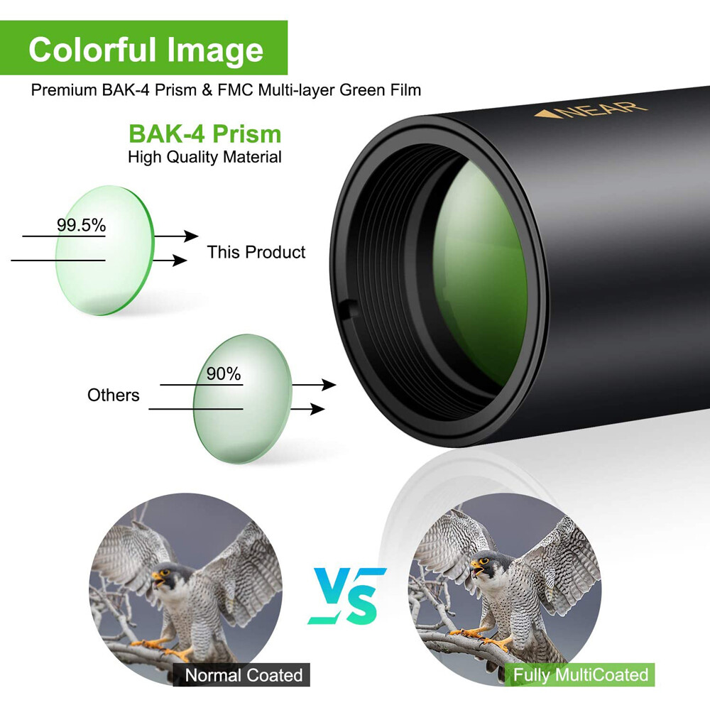 Day/Night Military Telescope 10-300X40mm Zoom HD Monocular Mobile Telescope US