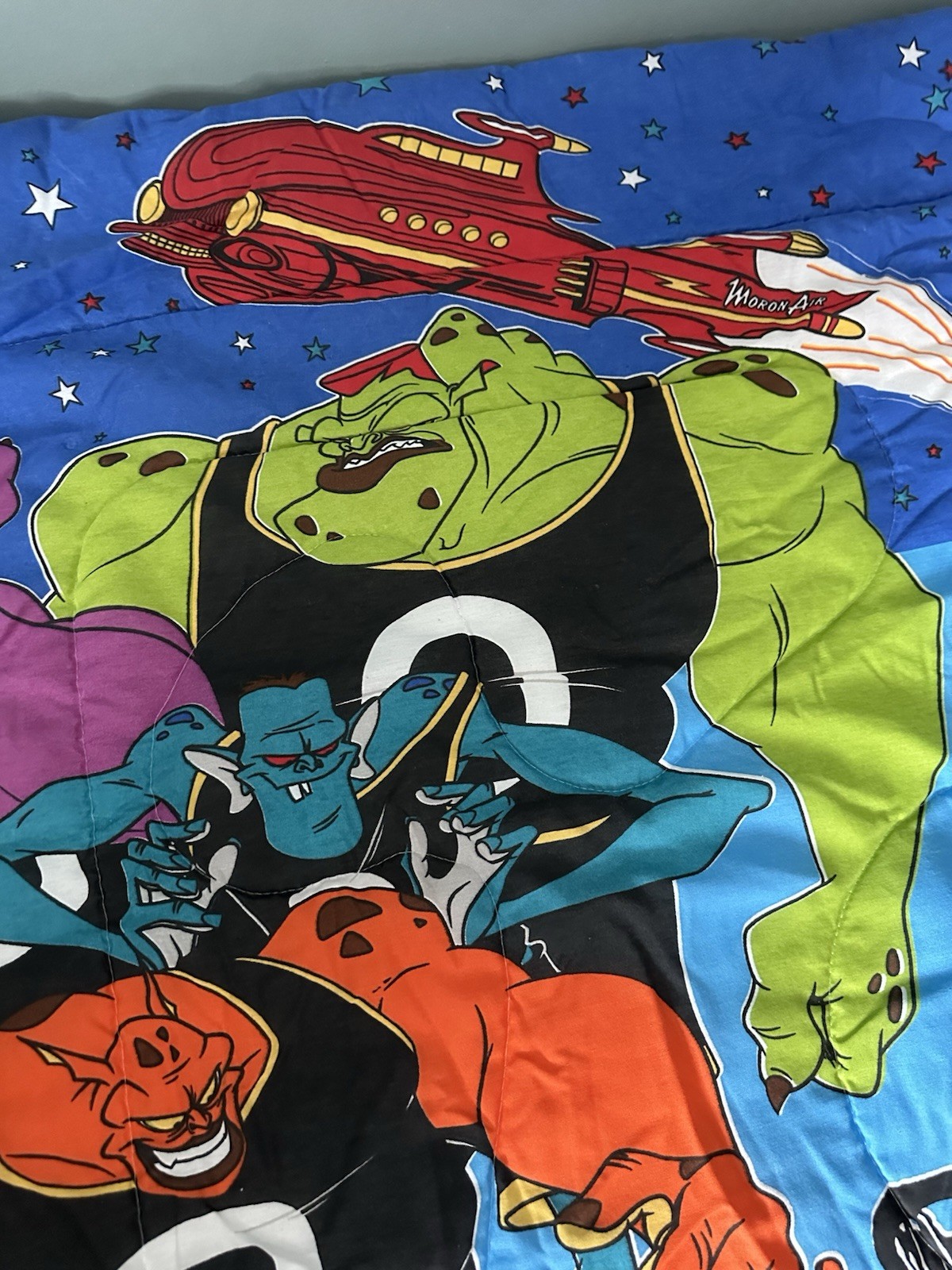 Vintage 1996 Space Jam Comforter Michael Jordan Looney Tunes Bugs Bunny TWIN