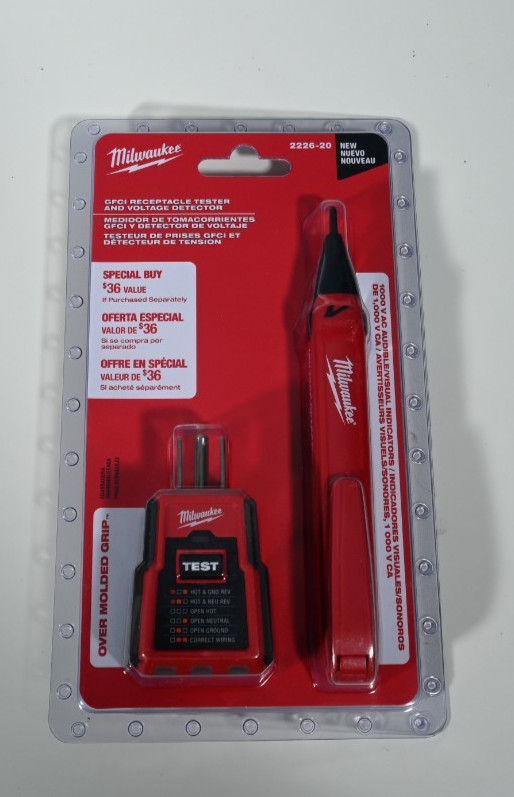 Milwaukee GFCI Receptacle Tester & Voltage Detector 2226-20 - New & Sealed