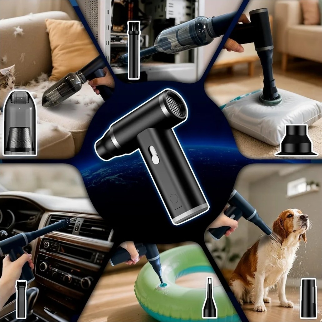 Compressed Air Duster & Vacuum Cleaner 4-in-1, 150,000RPM Powerful Electric (NEW