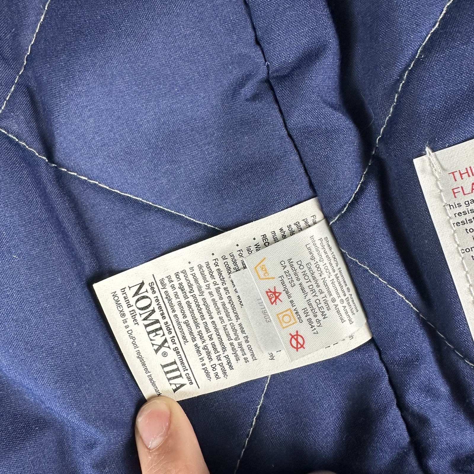 Bulwark FR Jacket Mens XL Blue Flame Resistant Workwear Snap Zip Hooded