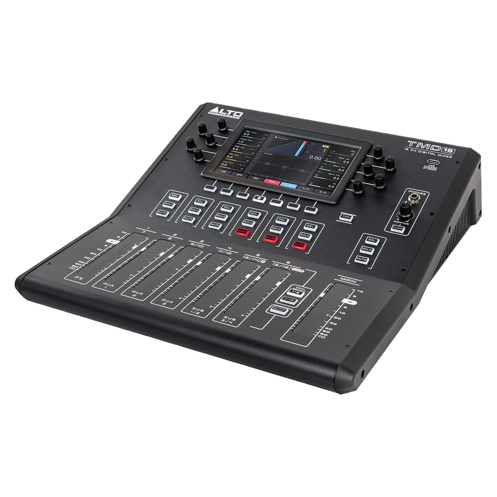 Alto Professional TMD16 16-Channel Digital Mixer with Bluetooth & USB