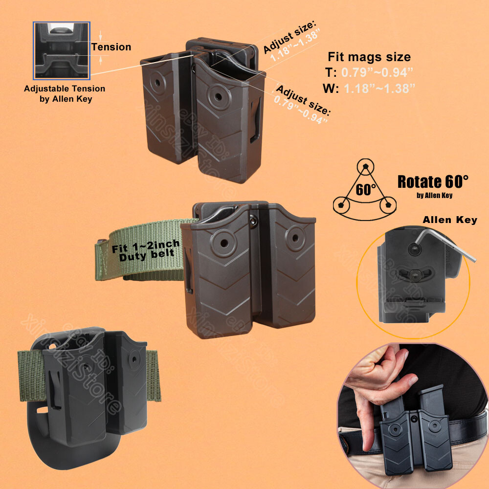 SR9 Security 9 Magazine Holster For Ruger Max 9 CZ 75 SP-01 Shadow 2 Mag Pouch