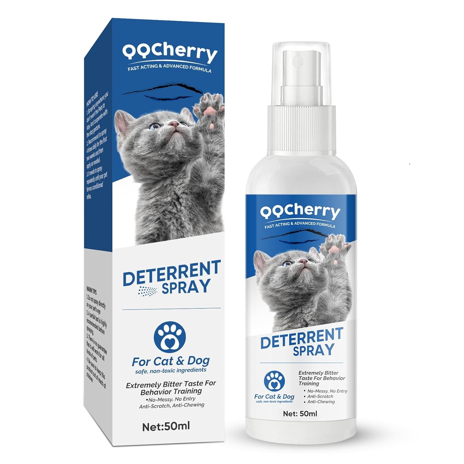 QQCherry Cat Spray Deterrent Effective Cat Scratch Furniture Protector 50ml