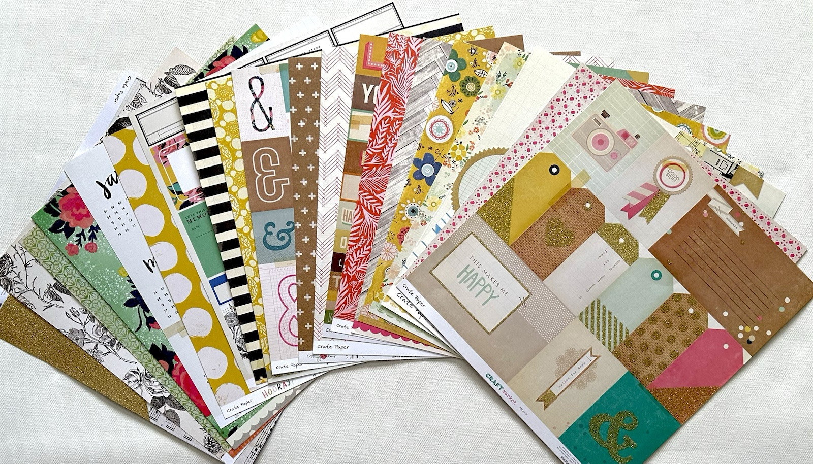 HUGE LOT - 100 sheets [CRATE PAPER] 12 X 12 PAPER (Save 80%)